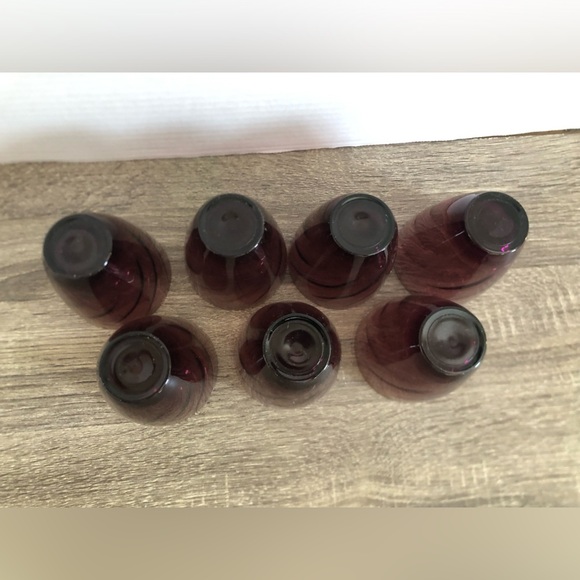 Vtg Hazel Atlas Moroccan Amethyst Swirl Juice Glasses - Picture 12 of 13